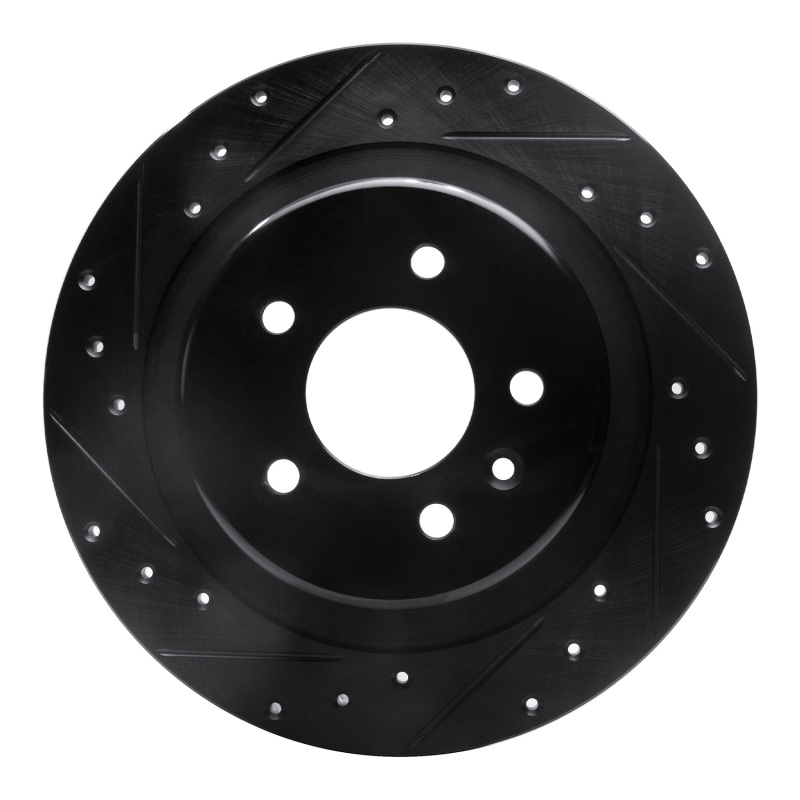 Buick Envision Brake Rotor (1) - Rear Left - R1 Concepts - Drilled & Slotted - Black - `16-`18